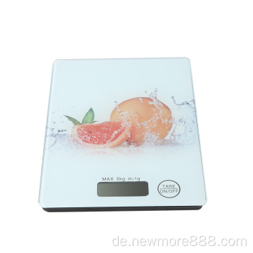 5 kg digitaler Touchscreme quadratische Glasskala